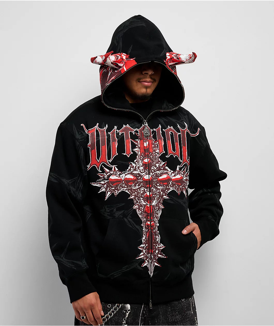 Vitriol Sacril Black Zip Hoodie