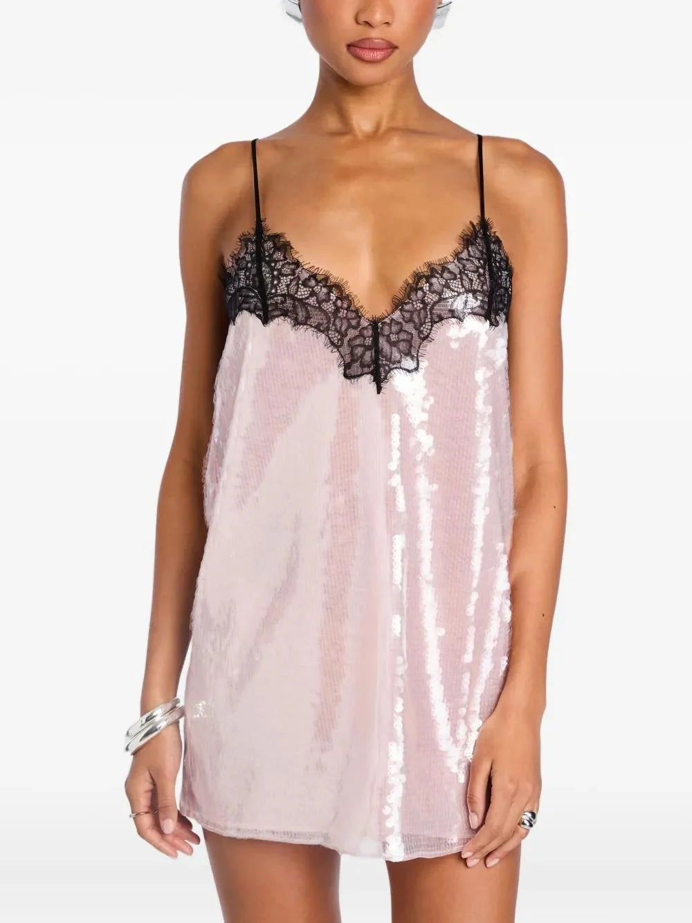 Olive Sequin Lace Dress